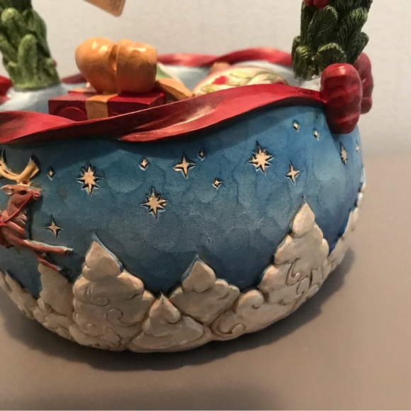 Jim Shore Blue Christmas Basket with Ornaments - Picture 7 of 10